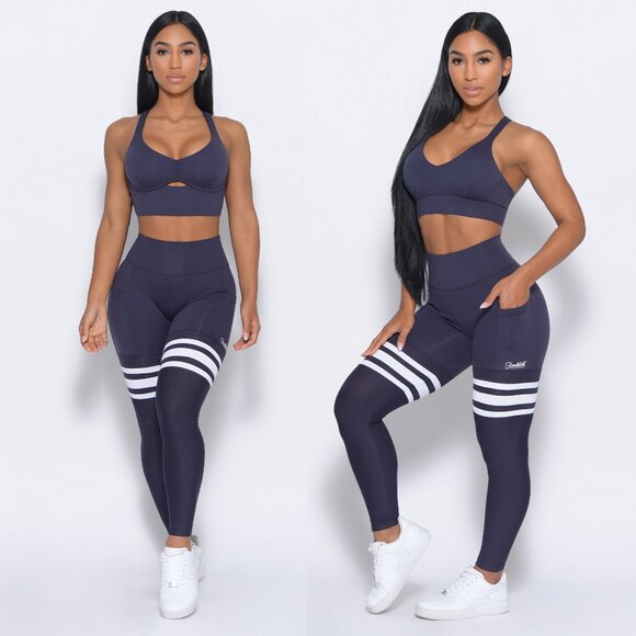 NWT BOMBSHELL SPORTSWEAR Perform Thigh High Leggings “Twilight Blue” Small - Picture 3 of 8